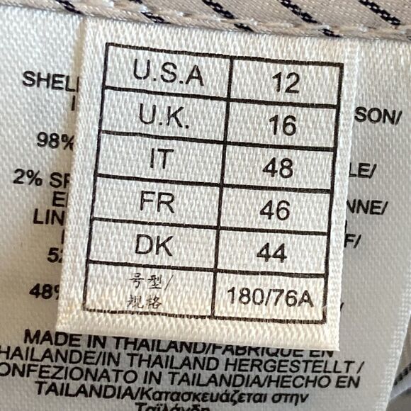 Brooks Brothers Skirt Womens 12 Blue Floral A Line Office Red Fleece - Picture 9 of 12